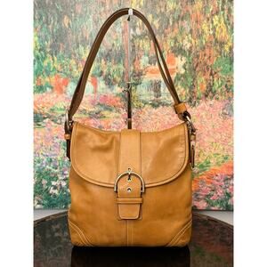 GUC Authentic Vintage Coach Soho? 9481 2 Way Bag in Camel